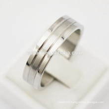 Simple Casual mirror polish and matte finish 316L stainless steel titanium wedding engagement rings